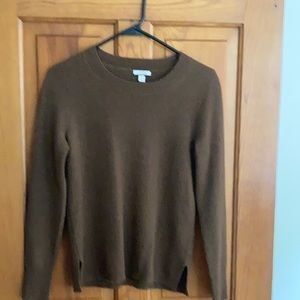 Cashmere crew neck tobacco brown